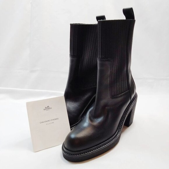 Hermes Boots Women Black Leather (calf) 620-071425 - Picture 1 of 9